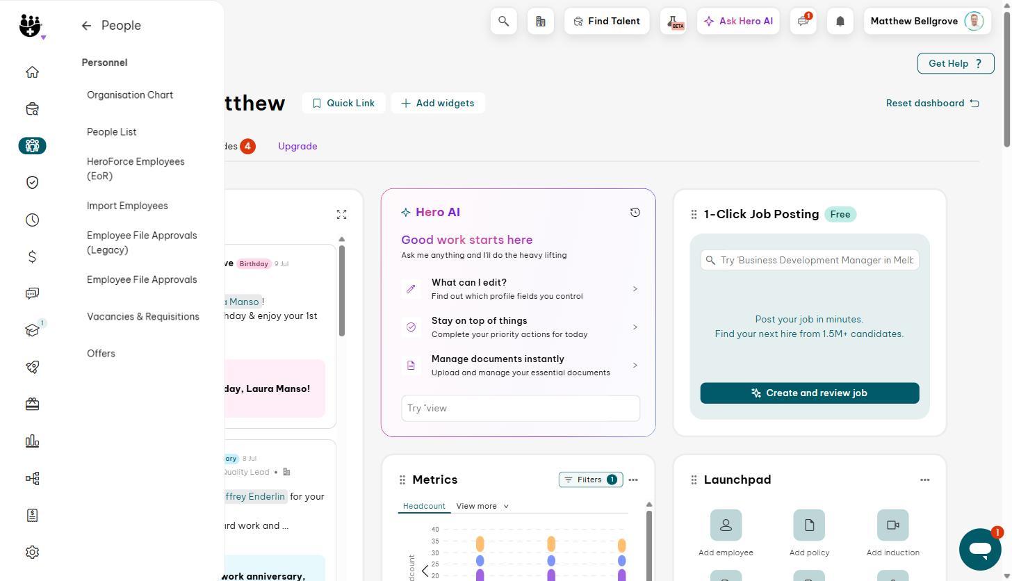 Employment Hero people module